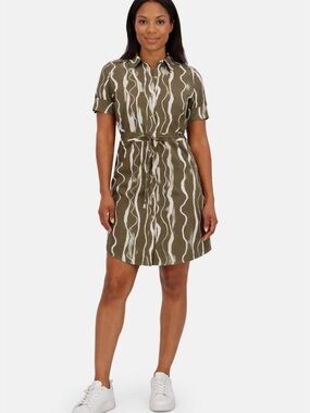 Halston Women’s Dress – Soft Stretch Comfort with Drawcord Waist NWT